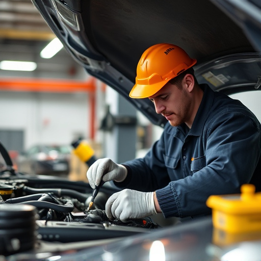 auto technician working