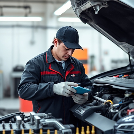 auto technician working