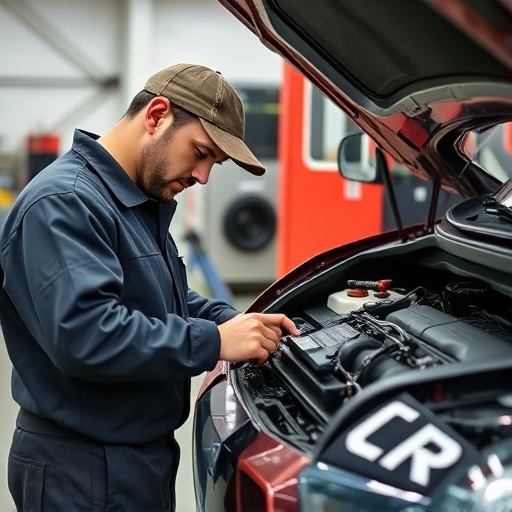auto technician working