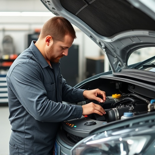 auto technician working