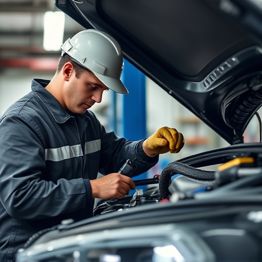 auto technician working