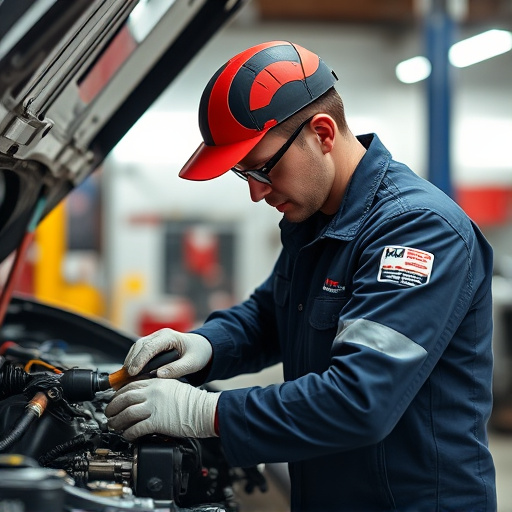 auto technician working
