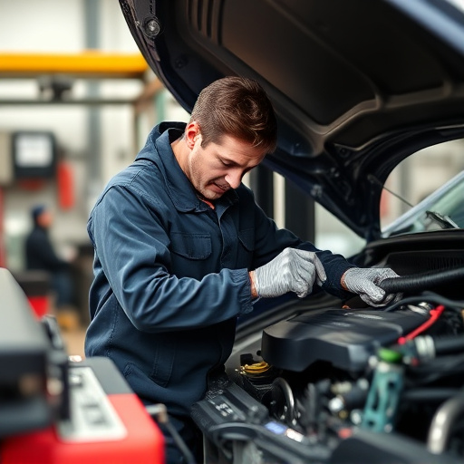 auto technician working