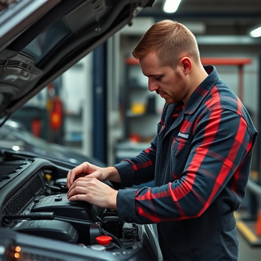 auto technician working