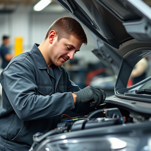 auto technician working
