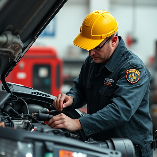 auto technician working