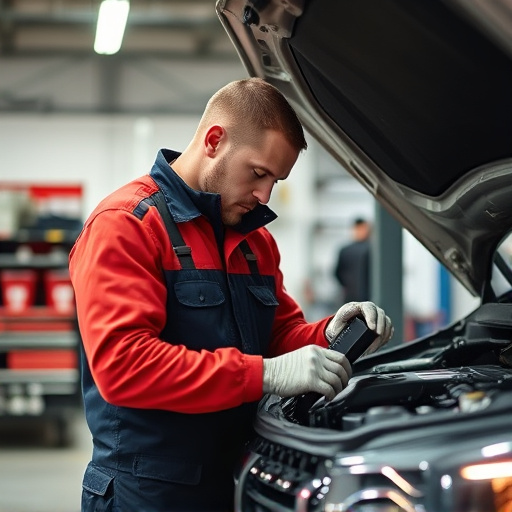 auto technician working