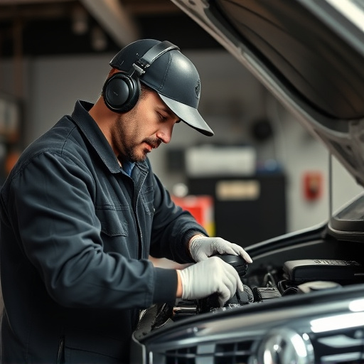 auto technician working