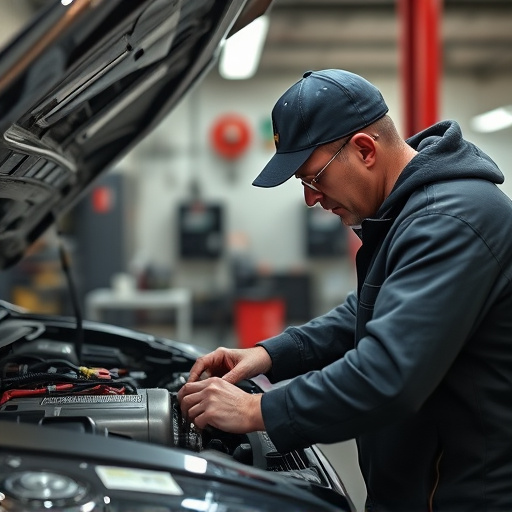 auto technician working