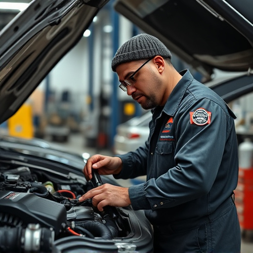 auto technician working