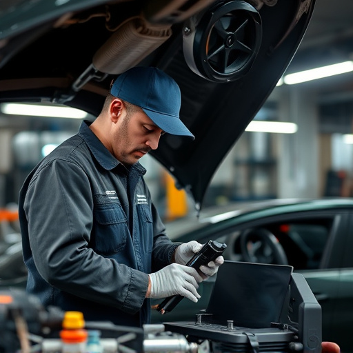 auto technician working