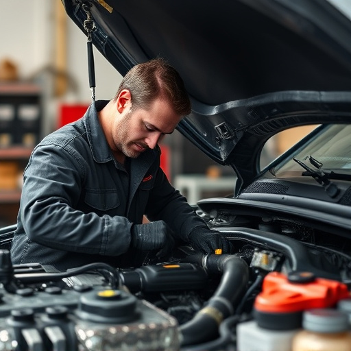 auto technician working