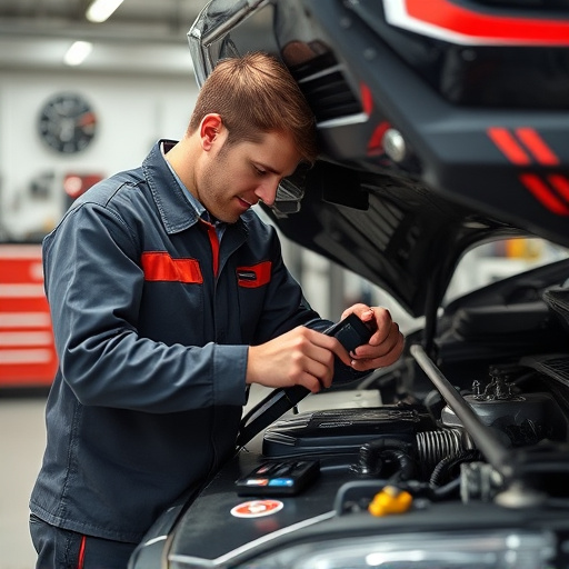 auto technician working