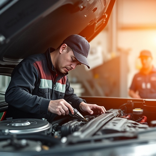 auto technician working