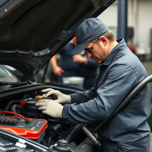 auto technician working