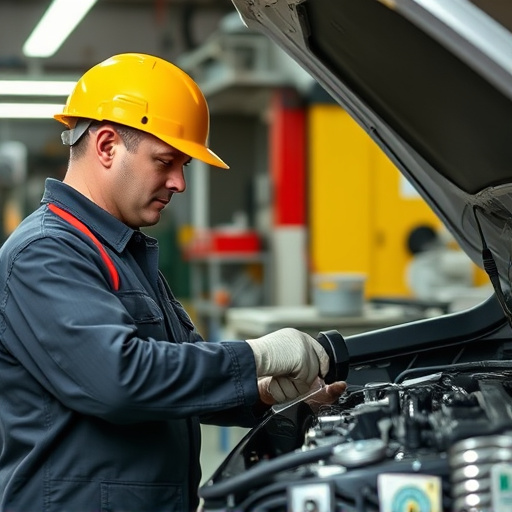 auto technician working