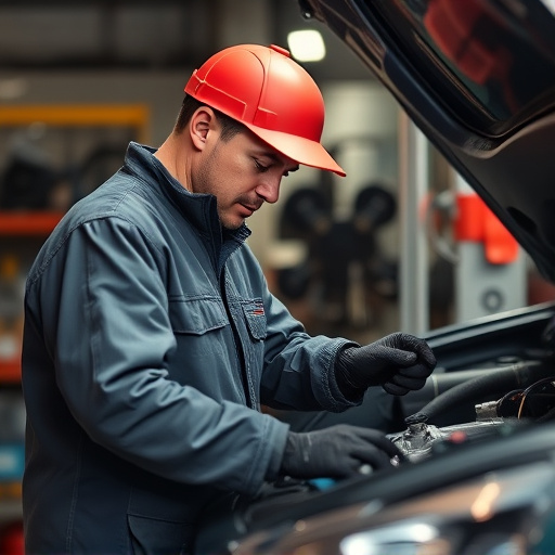auto technician working