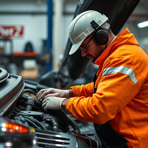 auto technician working