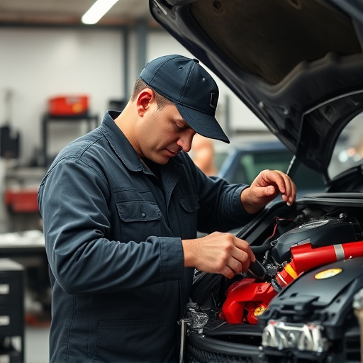 auto technician working