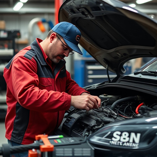 auto technician working