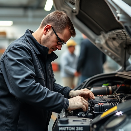auto technician working