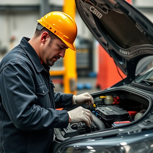 auto technician working