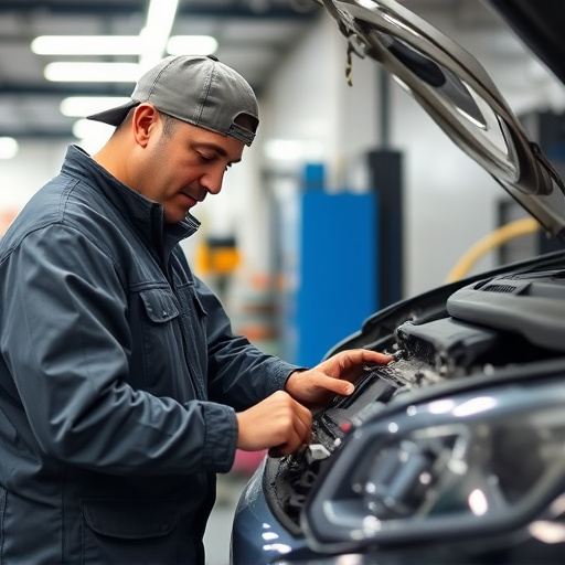 auto technician working