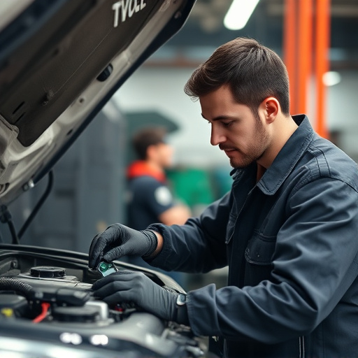 auto technician working