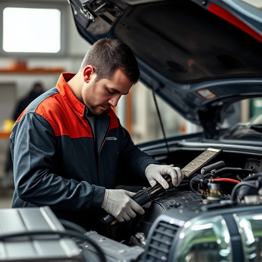 auto technician working