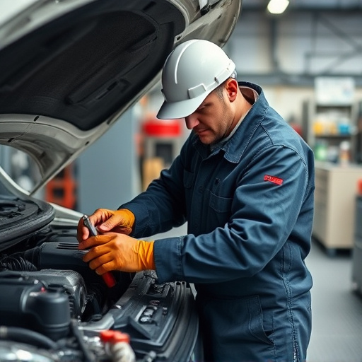 auto technician working
