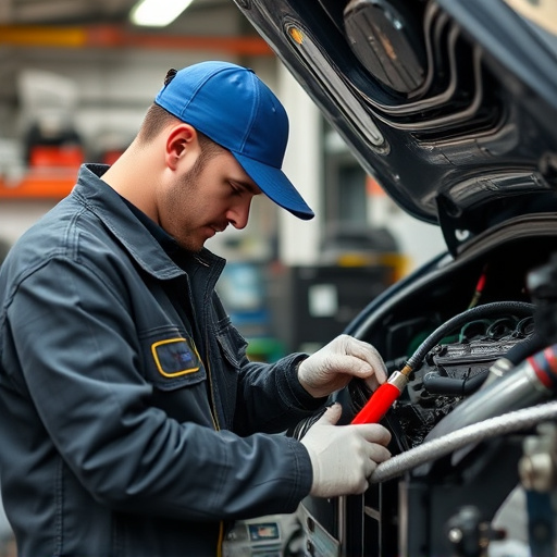 auto technician working