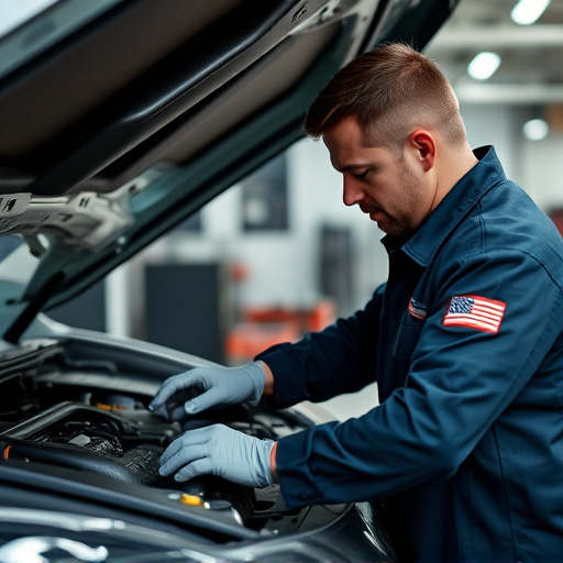 auto technician working