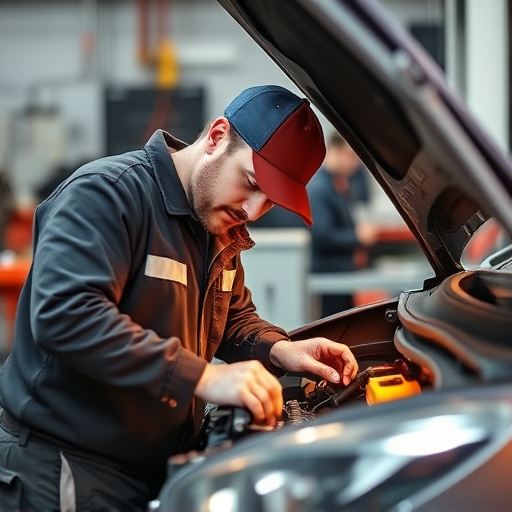 auto technician working