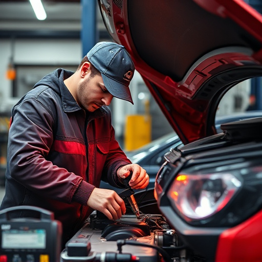 auto technician working