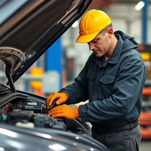 auto technician working