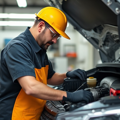auto technician working