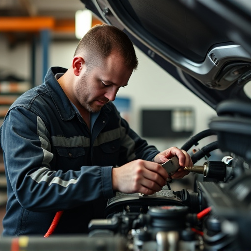 auto technician working