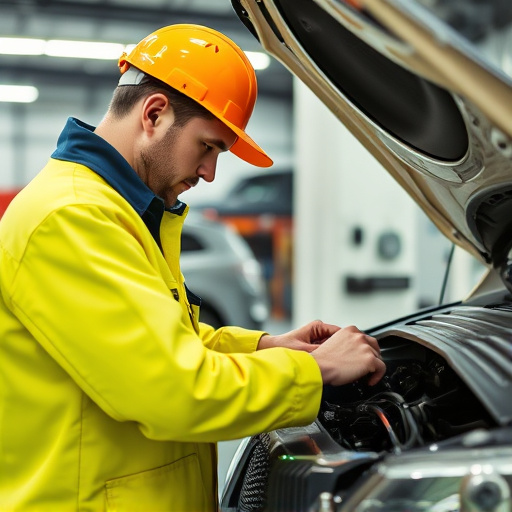 auto technician working