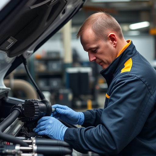 auto technician working