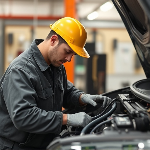 auto technician working