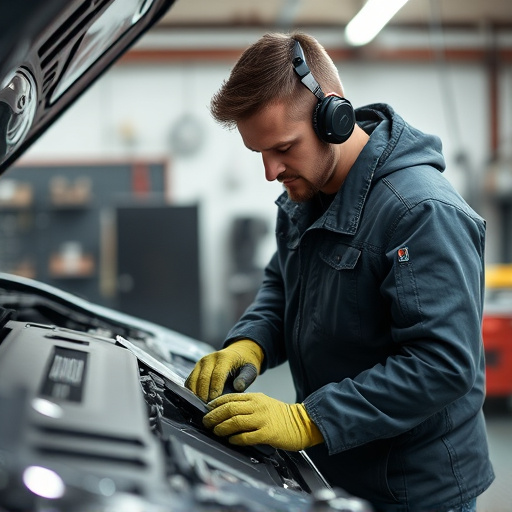 auto technician working