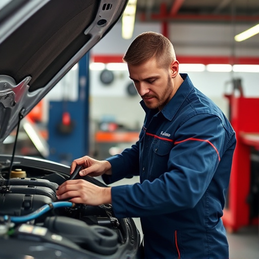 auto technician working