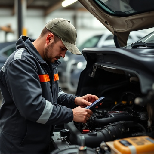 auto technician working