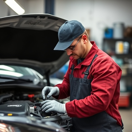 auto technician working