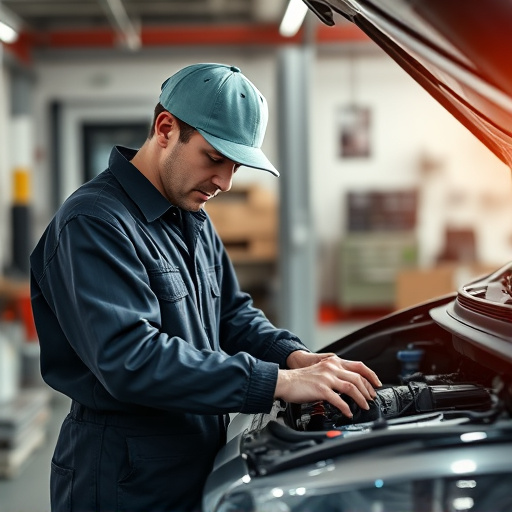 auto technician working