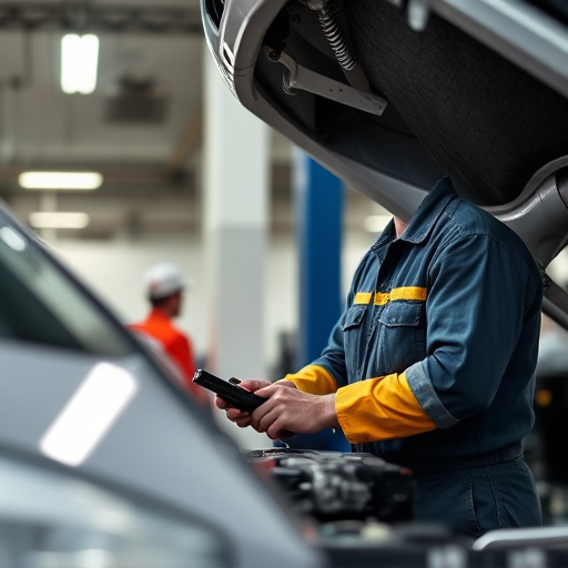 auto technician working