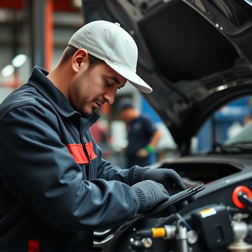 auto technician working