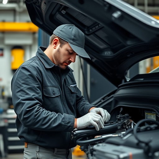 auto technician working