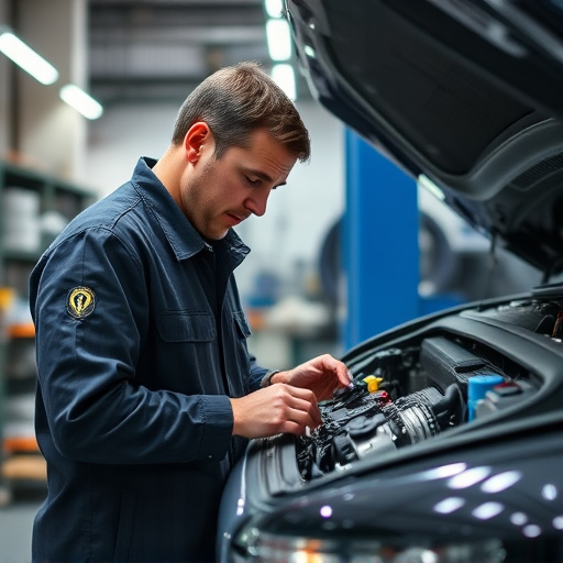 auto technician working