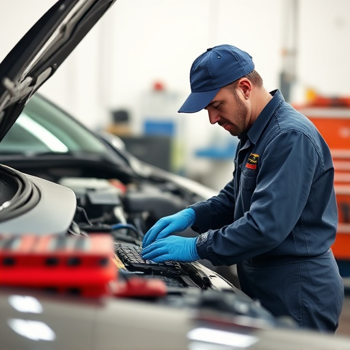 auto technician working